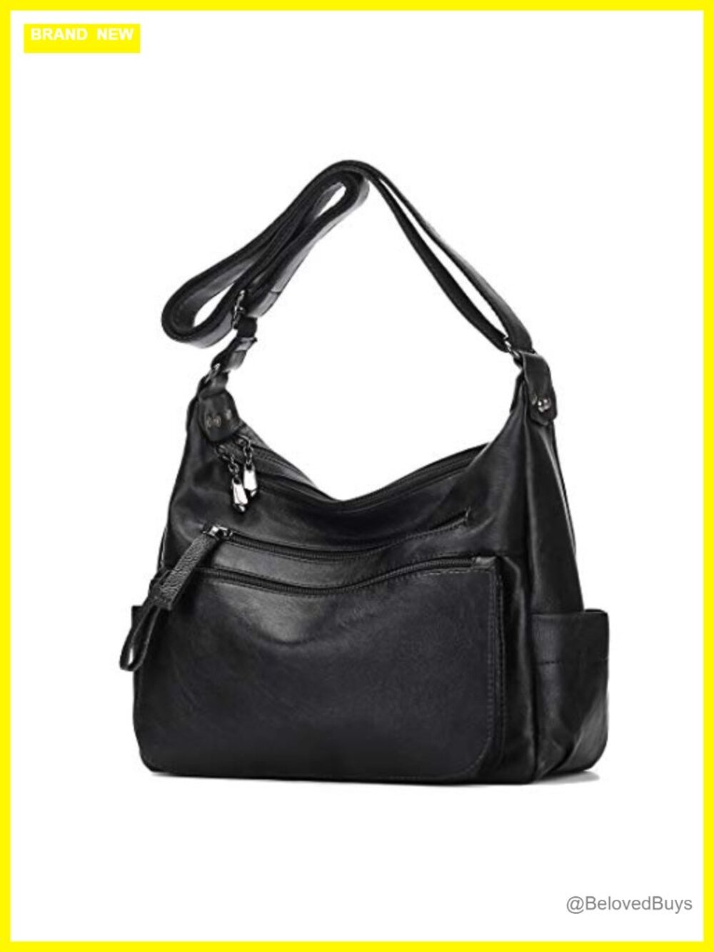 PU Leather Multi-Pocket Hobo Crossbody Bag